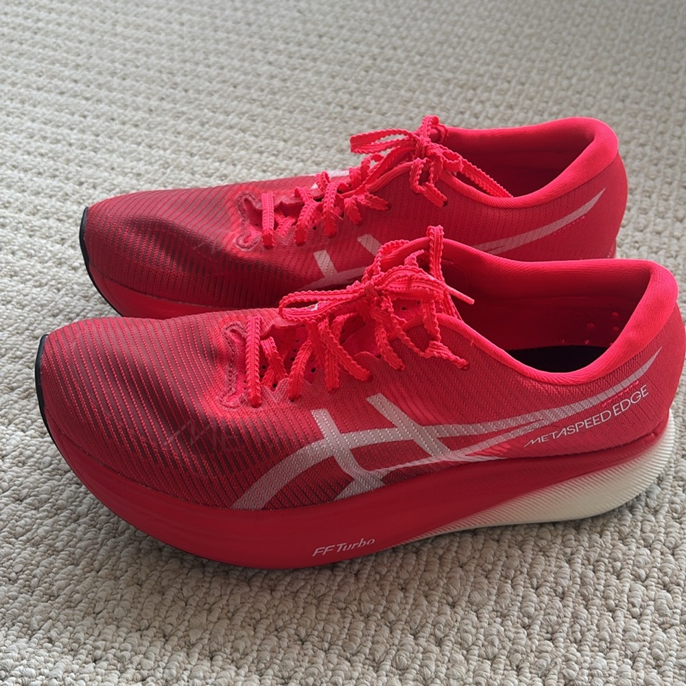 ASICS Metaspeed Edge+ Running Shoe Diva Pink/White 9.5 Wide Women/8 Men 1013A116 - Picture 7 of 10